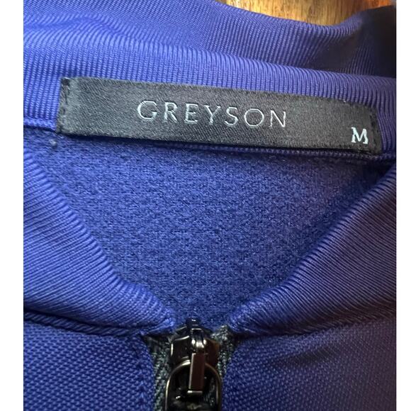 Greyson Men's Siasconset Golf Quarter Zip Blue - Medium - Picture 2 of 7